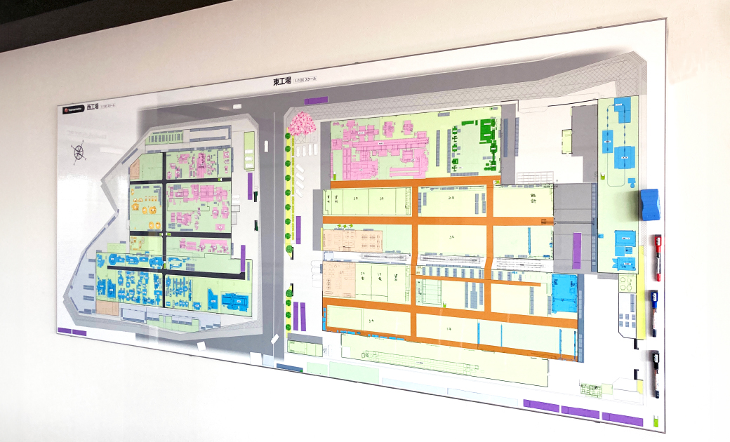 株式会社山本製作所様の向上レイアウトシュミレーションボード