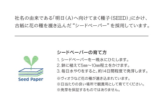 メッセージカード ウラのデザイン