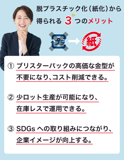 脱プラスティック化(紙化)から得られる3つのメリット