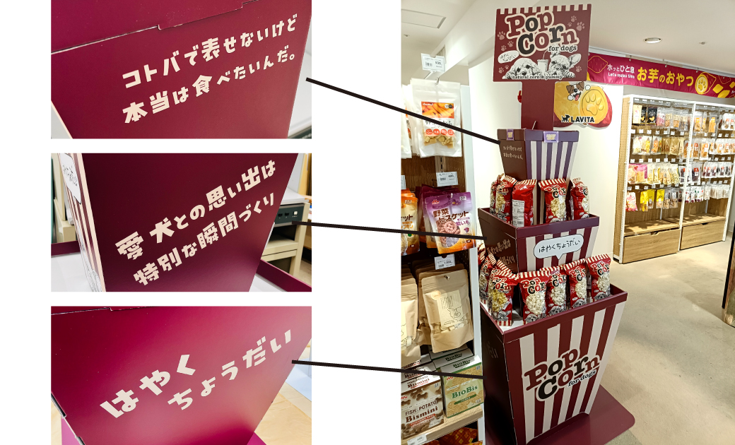 株式会社ラビータ様の店舗ディスプレイポップコーン什器