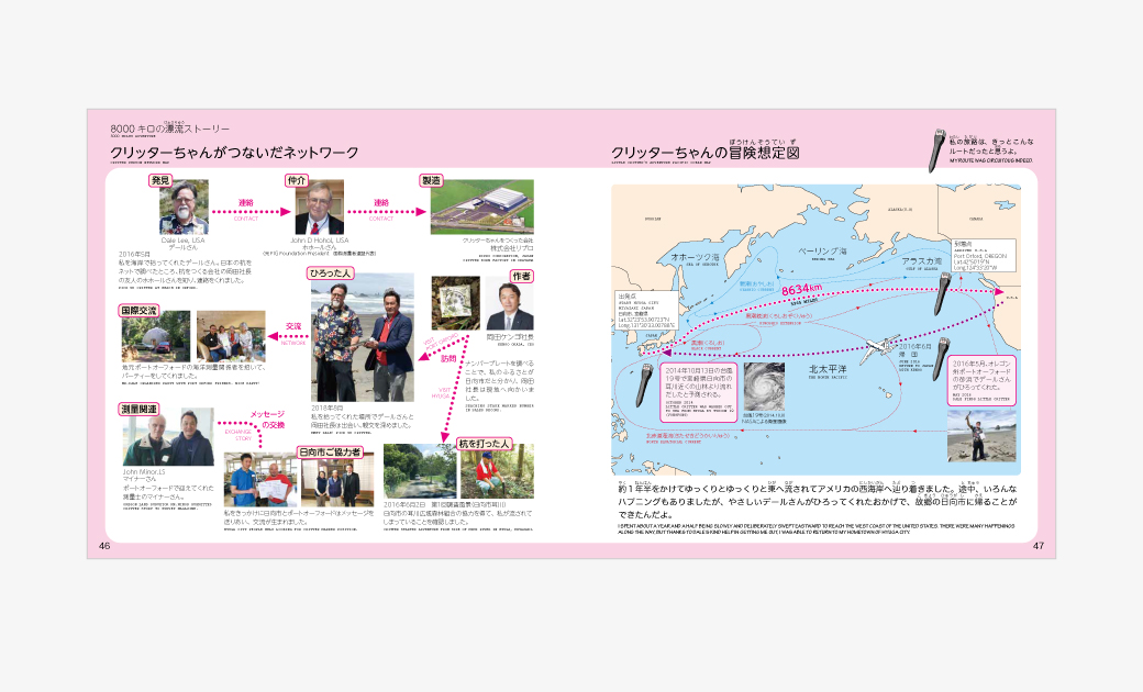 絵本「8000キロを旅した杭２ クリッターちゃん」の絵本の中身