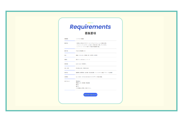 採用サイト構成内容⑥募集職種